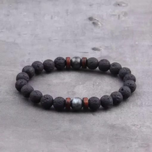 Bracciale in pietra lavica Maxime - immagine 3