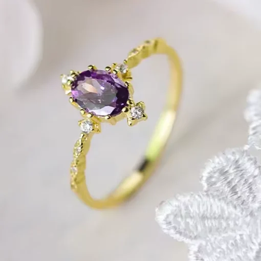 Anello vintage con ametista Margaux - immagine 9