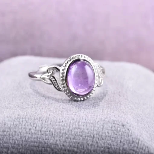 Anello in argento con ametista - immagine 3