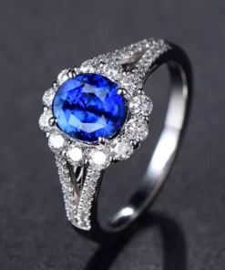 Anello con diamante e zaffiro Sophie