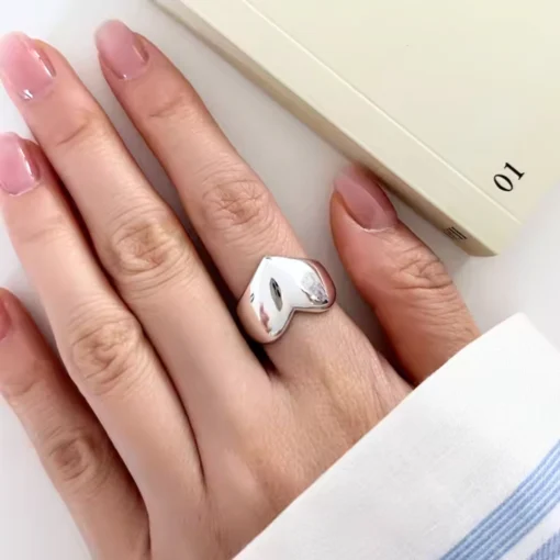 Anello cuore in argento