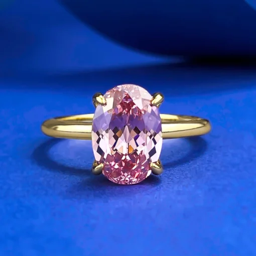 Anello con zaffiro rosa Amandine - immagine 4