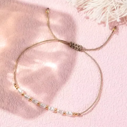 Bracciale con cordino e perla Sally - immagine 4