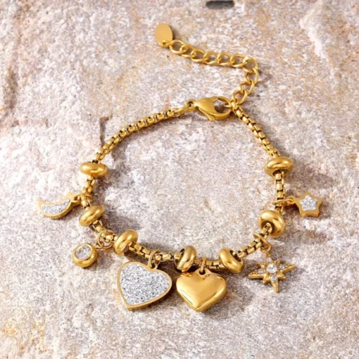 Bracciale Cuore Celeste - immagine 4