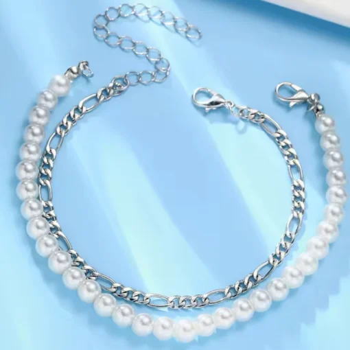 Bracciale da uomo con perla bianca Zac - immagine 4