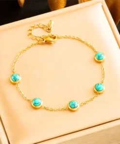 Alternative view of Bracciale turchese donna