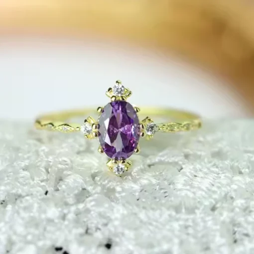 Anello vintage con ametista Margaux - immagine 10