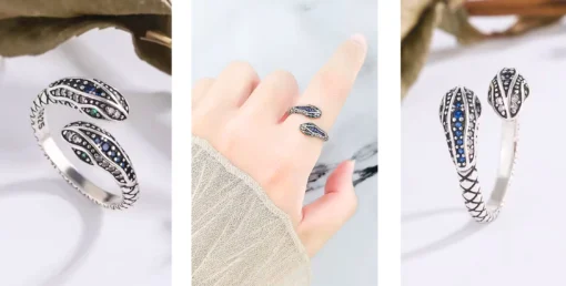 Anello serpente in argento - immagine 5