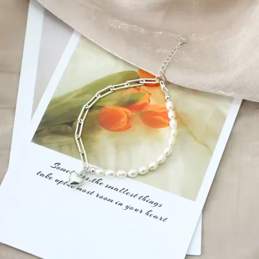 Bracciale in argento con perla Julietta - immagine 5