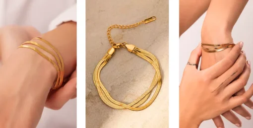 Bracciale dorato da donna Iris - immagine 5