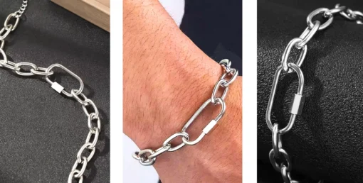 Bracciale da uomo in argento - immagine 5