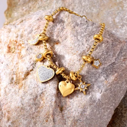 Bracciale Cuore Celeste - immagine 5
