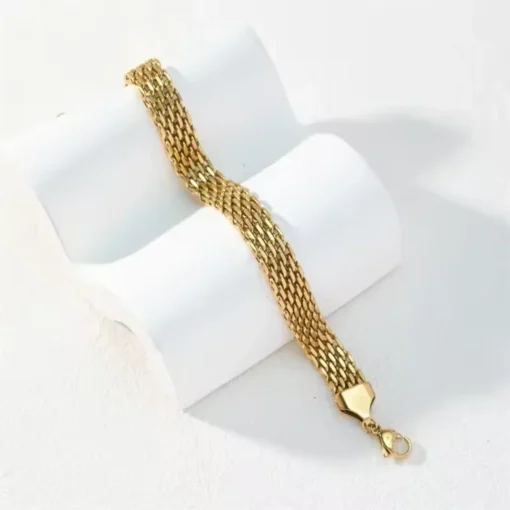 Bracciale a maglia dorata Andie - immagine 5