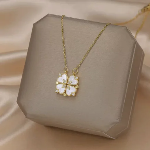 Collana trifoglio nero Mélanie - immagine 9