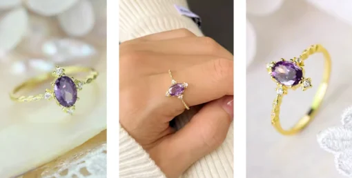 Anello vintage con ametista Margaux - immagine 11