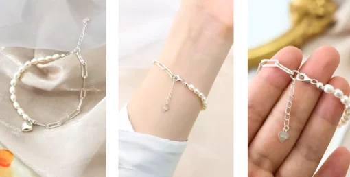 Bracciale in argento con perla Julietta - immagine 6