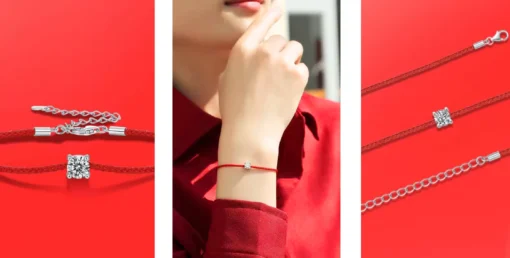 Bracciale con cordino e diamante Jess - immagine 6