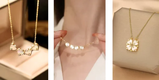 Collana trifoglio nero Mélanie - immagine 10