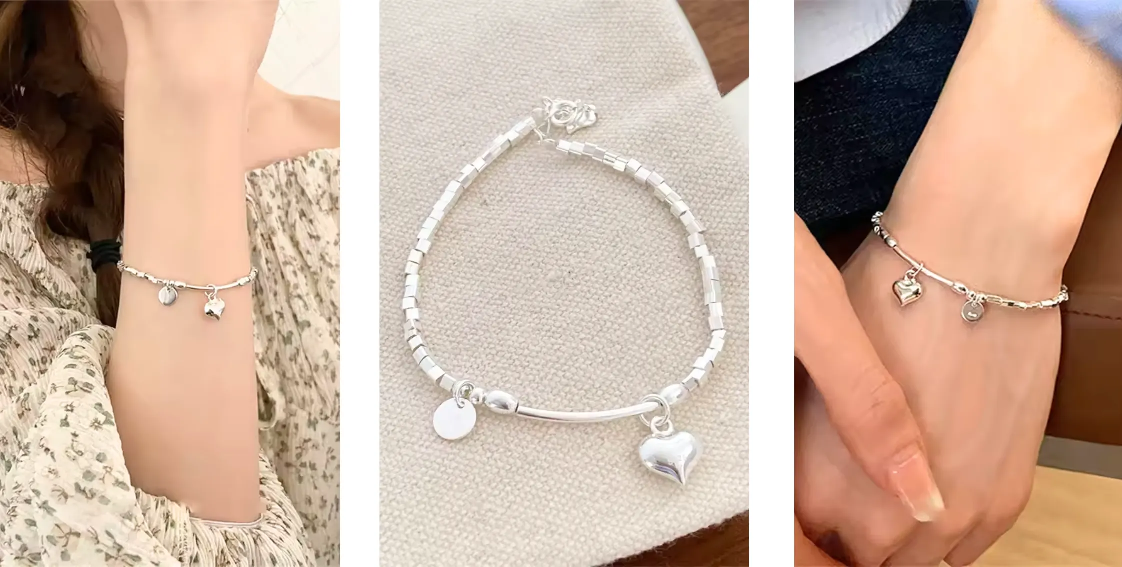 Bracciale in argento massiccio da donna Isabella - immagine 7