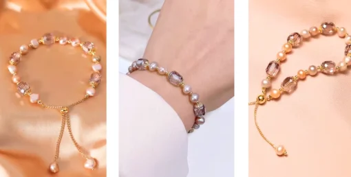 Bracciale donna in pietra naturale Camélia - immagine 7
