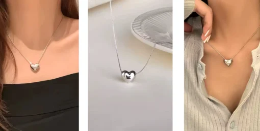 Collana cuore in argento Héloïse - immagine 11