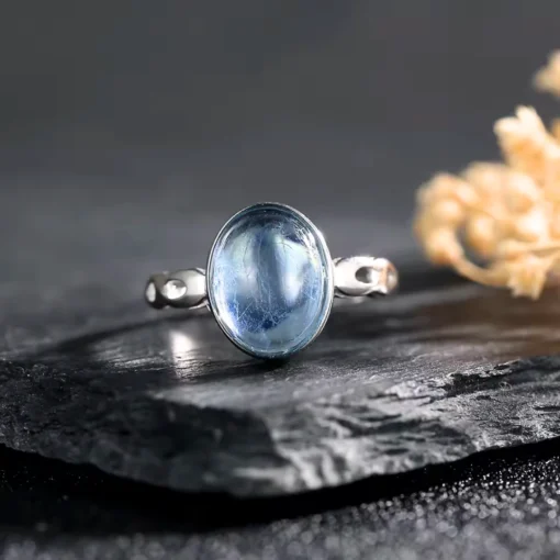 Anello in argento con acquamarina - immagine 2
