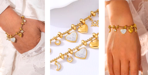 Bracciale Cuore Celeste - immagine 9